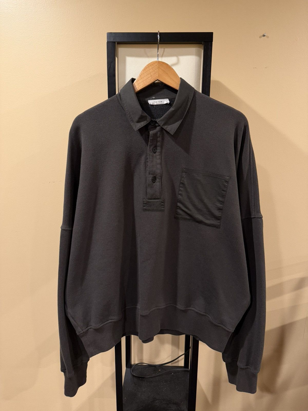 The Row The Row Green Olive Cashmere & Cotton Dende Polo Shirt Size US XL / EU 56 / 4 - 1 Thumbnail
