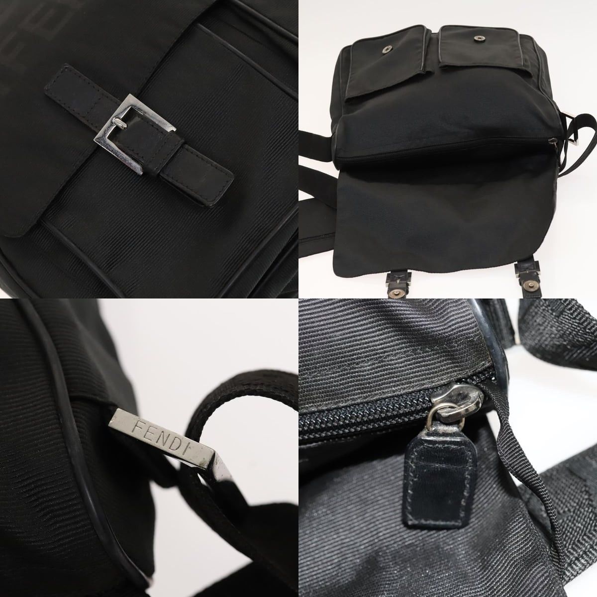 Fendi FENDI Shoulder Bag Nylon Black Silver Size ONE SIZE - 11 Thumbnail
