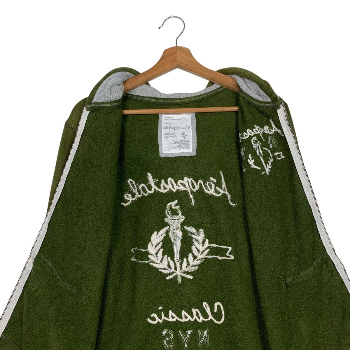 Aeropostale Y2k Vintage AEROPOSTALE Big Logo Zipper Hoodies #3555-C164 Size US XL / EU 56 / 4 - 14 Thumbnail