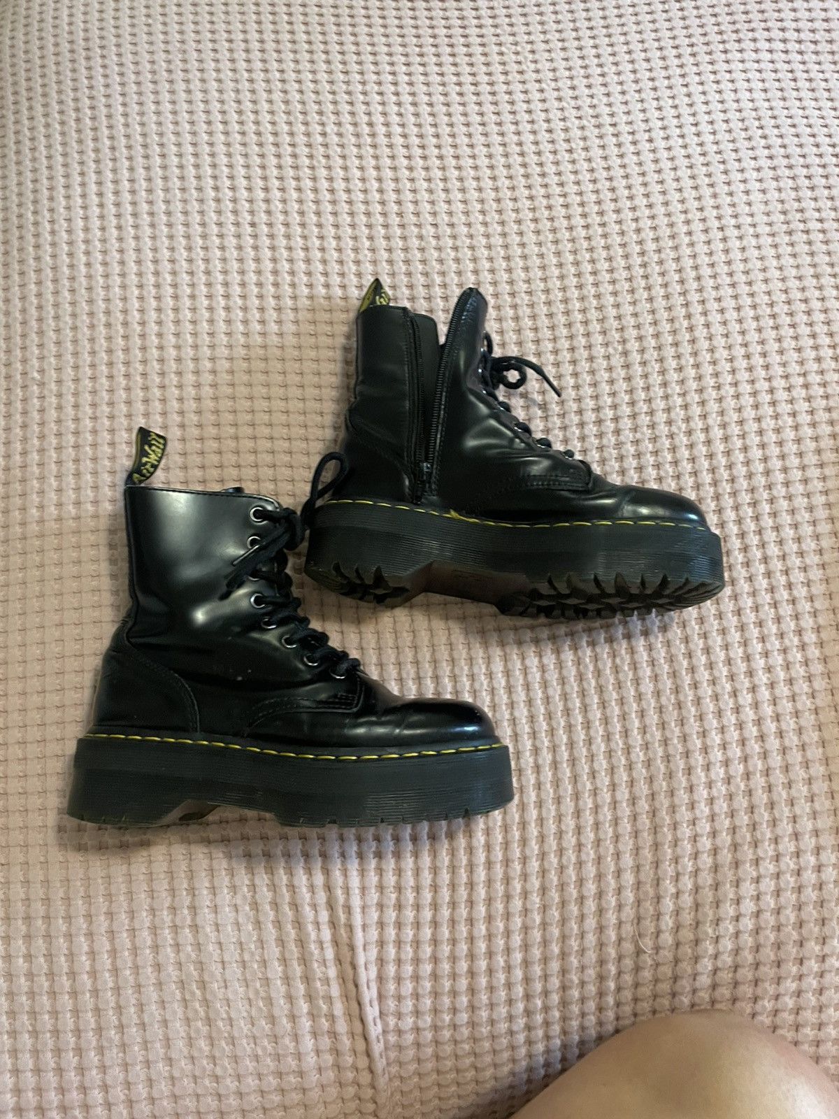 Dr. Martens Jason Platform Dr.Marten black combat boots Size US 6 / IT 36 - 4 Thumbnail
