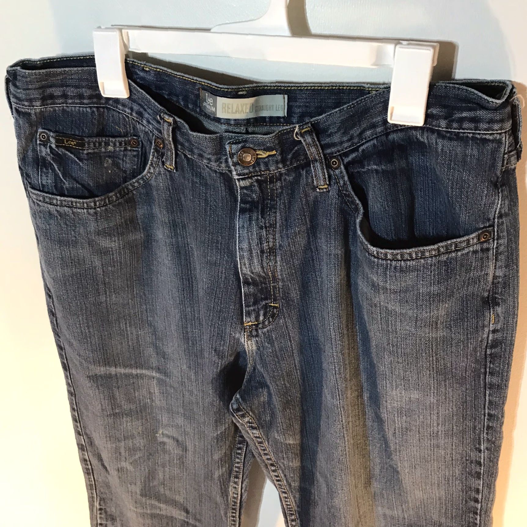 Lee Lee Premium Select Relaxed Straight Leg Jeans Medium Wash Mens Size 38X30 Blue Size US 38 / EU 54 - 2 Thumbnail