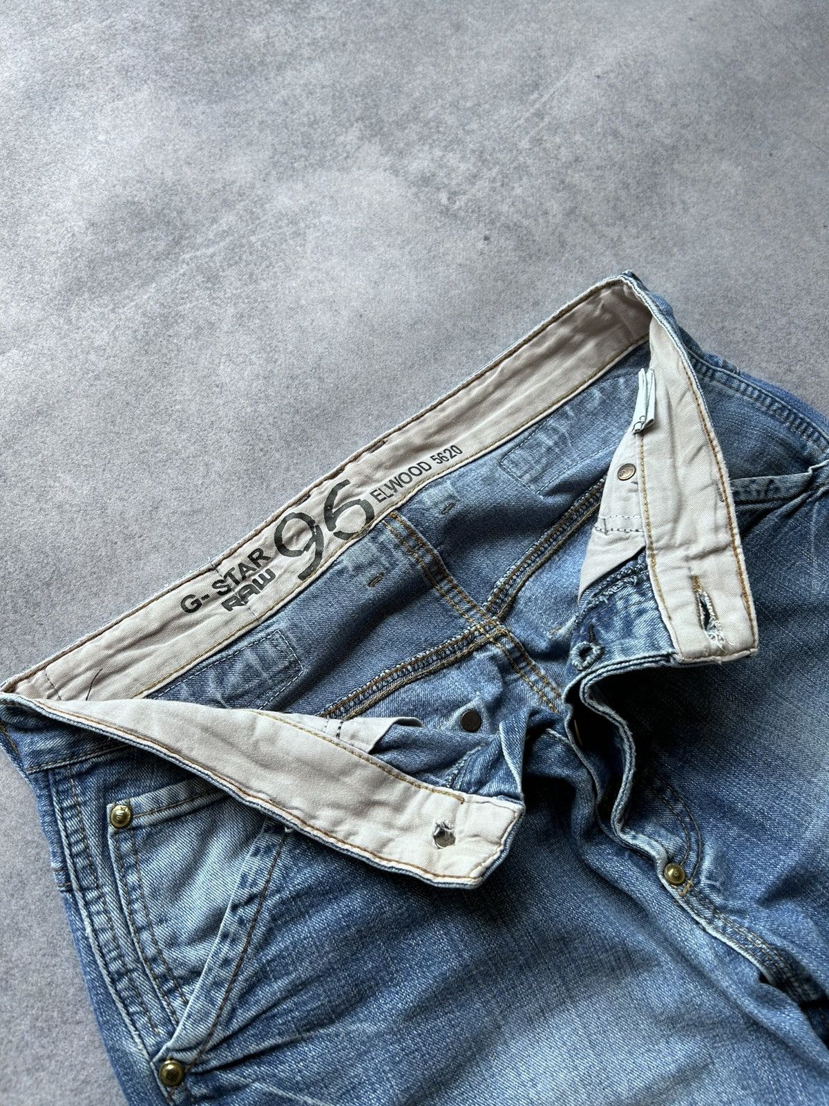 G-Star × Vintage Vintage G star Raw elwood96 denim biker jeans y2k Size US 32 / EU 48 - 5 Thumbnail
