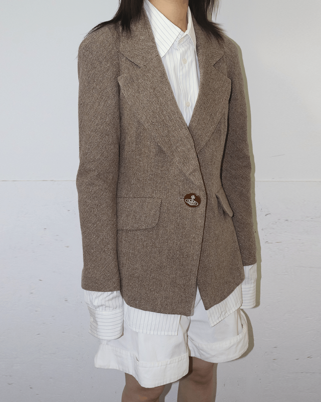 Vivienne Westwood Vivienne Westwood Red Label Herringbone Wool Blazer Size L / US 10 / IT 46 - 4 Thumbnail
