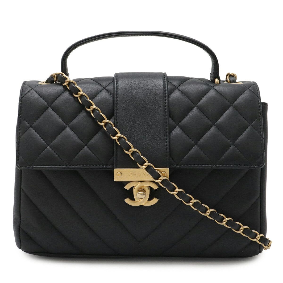 Chanel Chanel Chanel Matelasse V Stitch Leather 2way Bag Leather Shoulder Bag AS0804 DUTY FREE for USA Size ONE SIZE - 1 Thumbnail