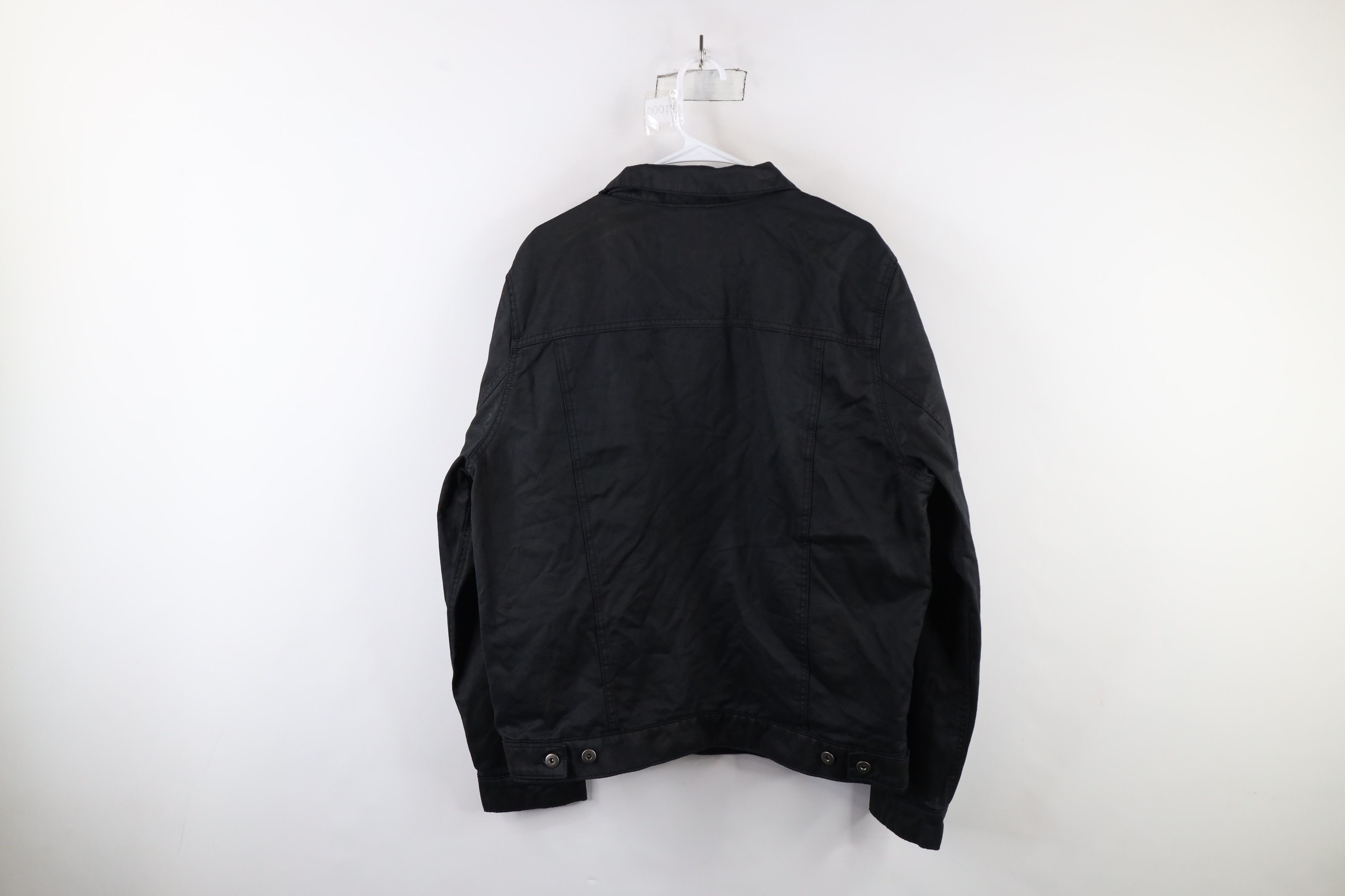 Vintage Vintage 90s Streetwear Lined Waxed Cotton Trucker Jacket Size US L / EU 52-54 / 3 - 12 Thumbnail