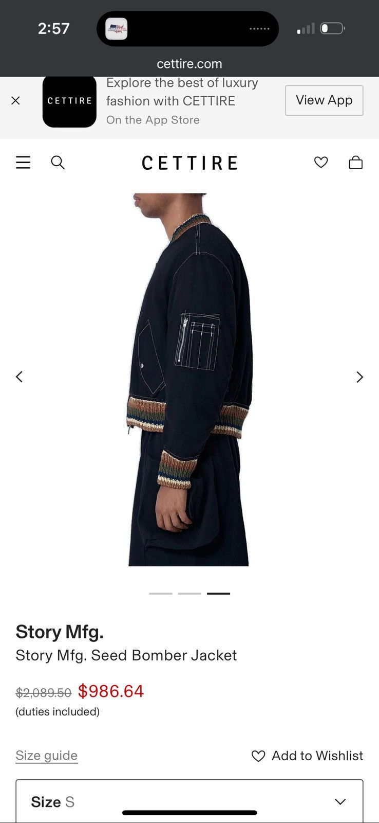 Story Mfg. Story MFG Seed bomber jacket L Worn Once Size US L / EU 52-54 / 3 - 9 Thumbnail