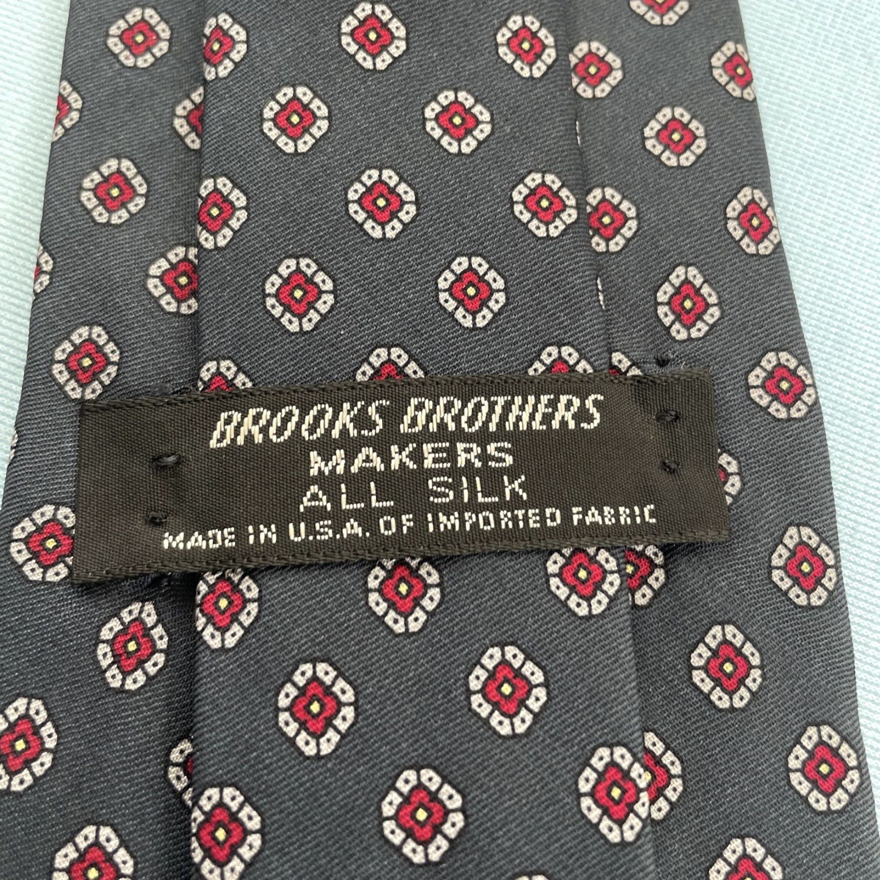 Brooks Brothers VINTAGE Brooks Brothers Makers Neck Tie Pure Silk Black Red Floral Neat 3.2x58 USA Black Red 100% Silk Tie Vintage Necktie Mens Silk Tie Size ONE SIZE - 6 Thumbnail