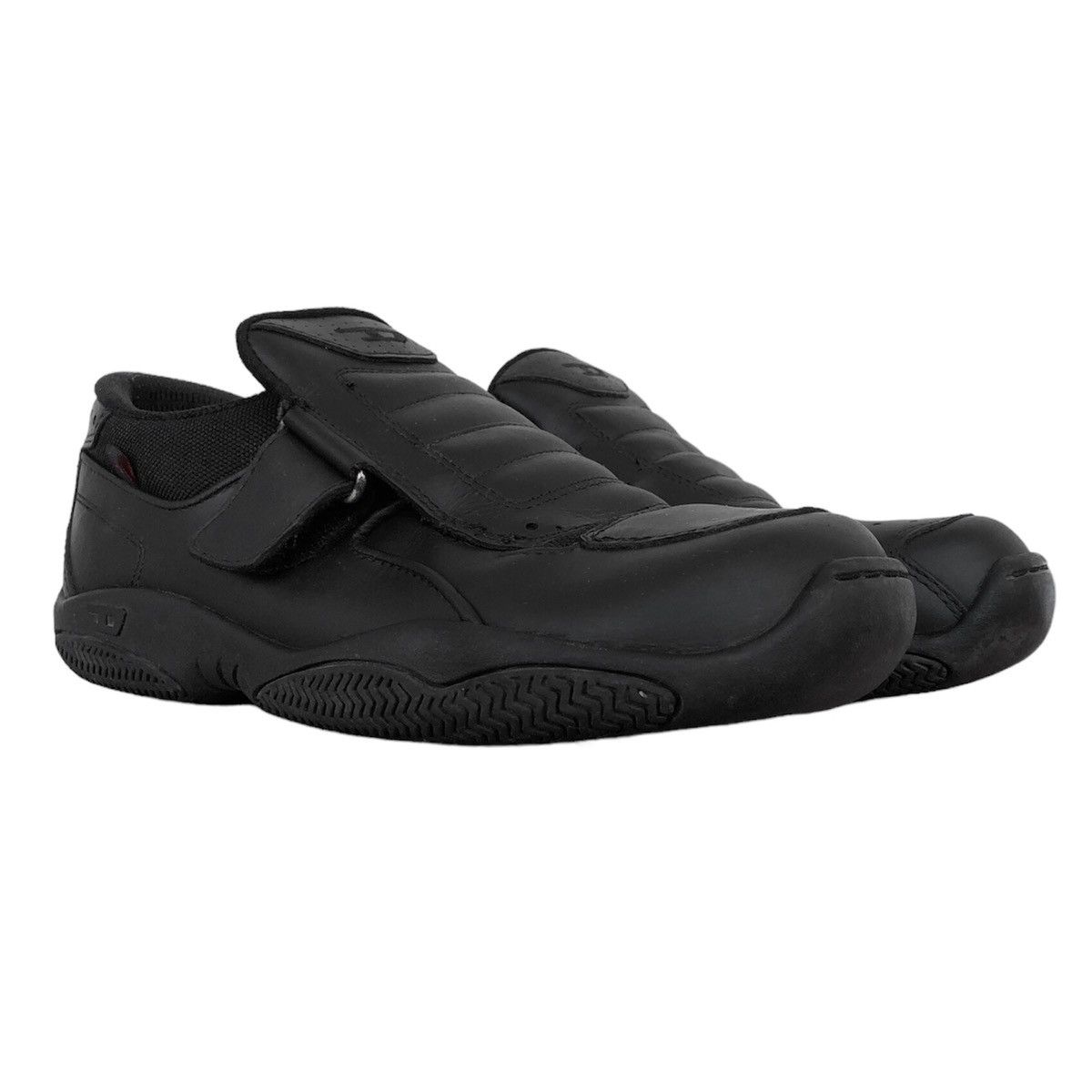 Diesel 🧿Y2K enduro leather velcro low top sneakers black Size US 10 / EU 43 - 7 Thumbnail