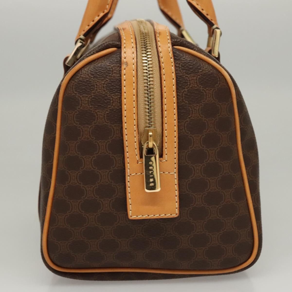 Celine CELINE Macadam Canvas Hand Bag Pvc Leather Brown Gold Size ONE SIZE - 5 Thumbnail