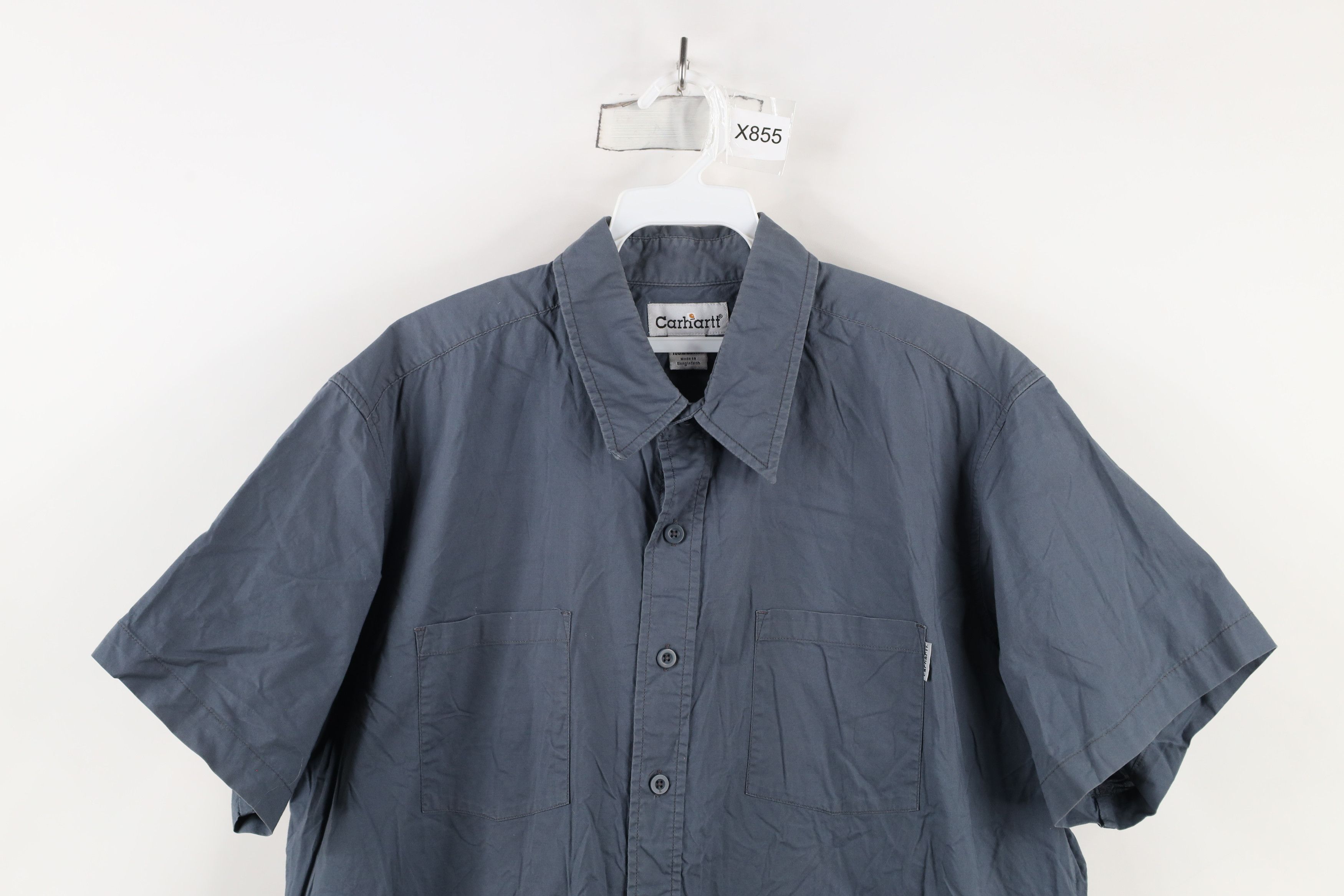Carhartt × Vintage Vintage Carhartt Spell Short Sleeve Collared Button Shirt Size US XL / EU 56 / 4 - 2 Thumbnail