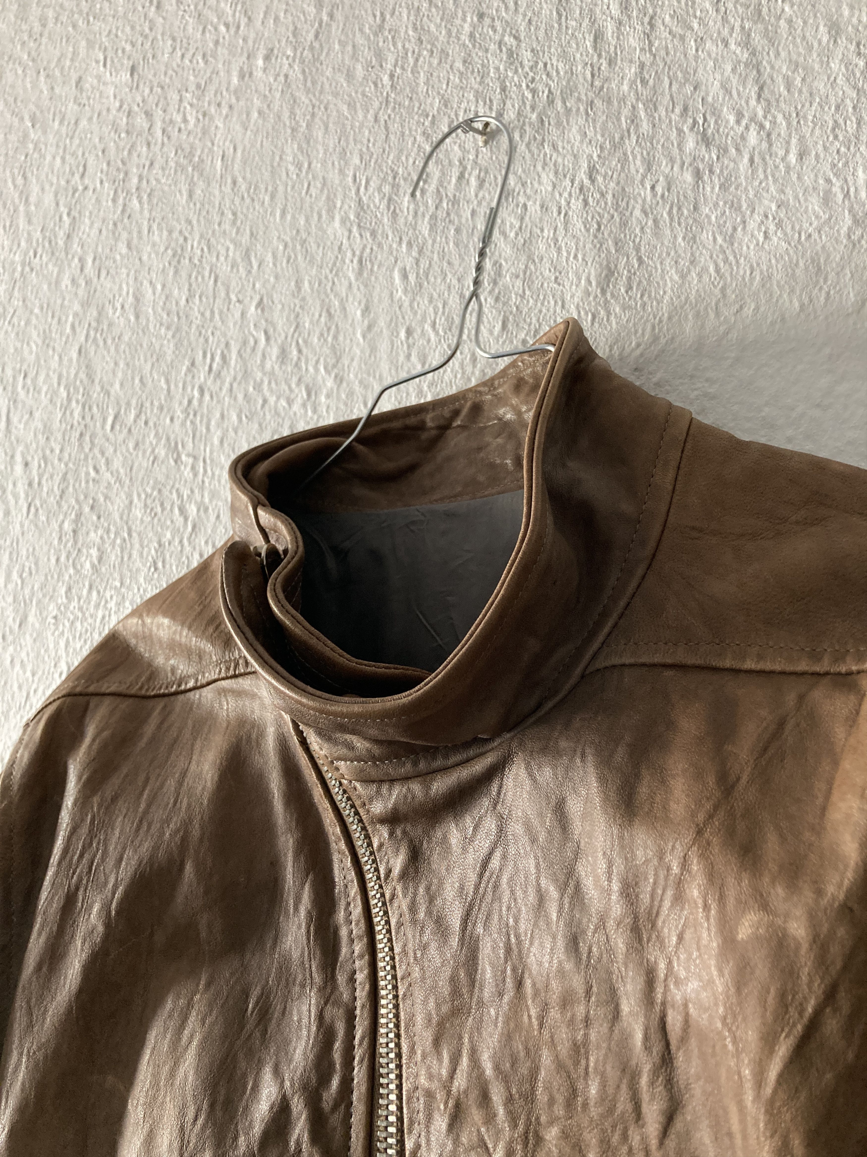 Rick Owens F/W 09 “CRUST” Hammered Lamb Mollino Leather Jacket Dust L Size US L / EU 52-54 / 3 - 4 Thumbnail