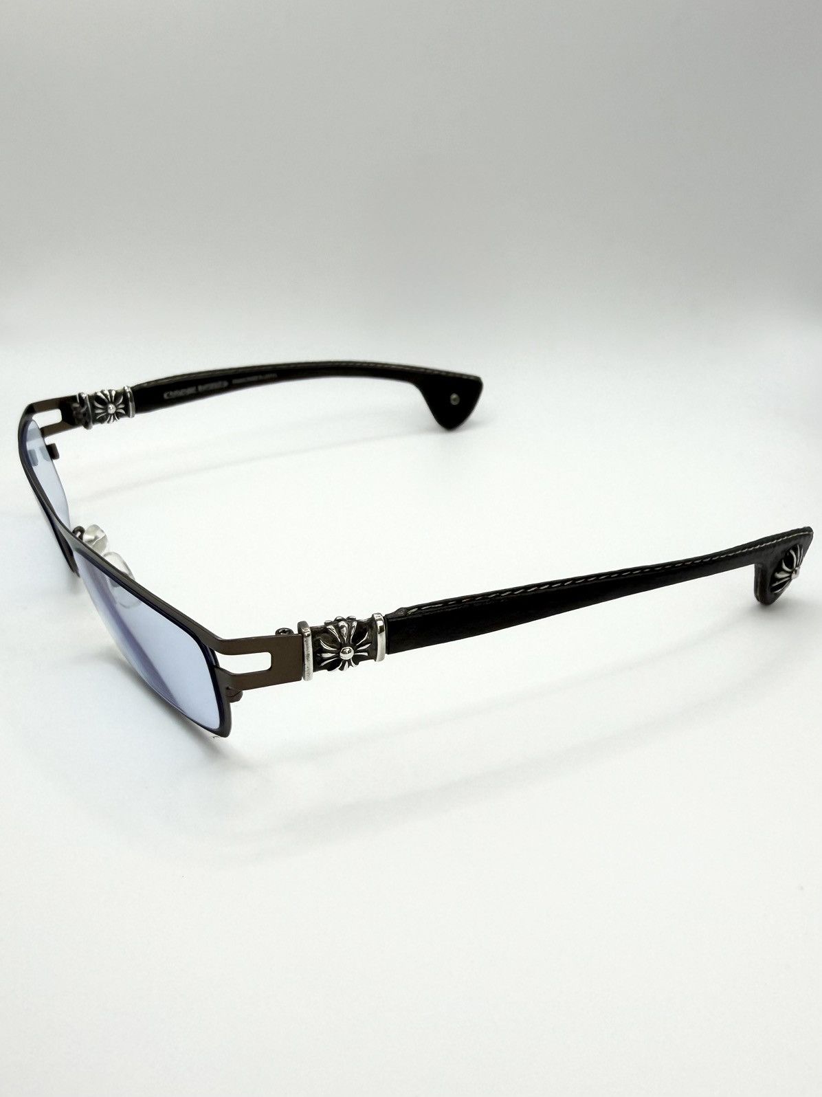Chrome Hearts Chrome Hearts ‘M. Diver’ Cemetery Cross Leather Glass Frames Size ONE SIZE - 2 Thumbnail