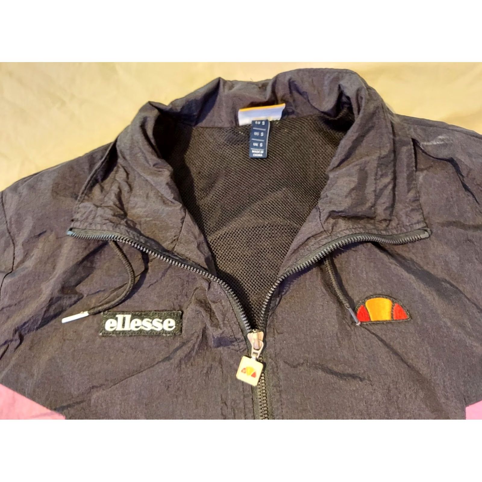 Ellesse VINTAGE ellesse Jacket Mens S Black Windbreaker Regular Jacket with Logo Size US S / EU 44-46 / 1 - 2 Thumbnail