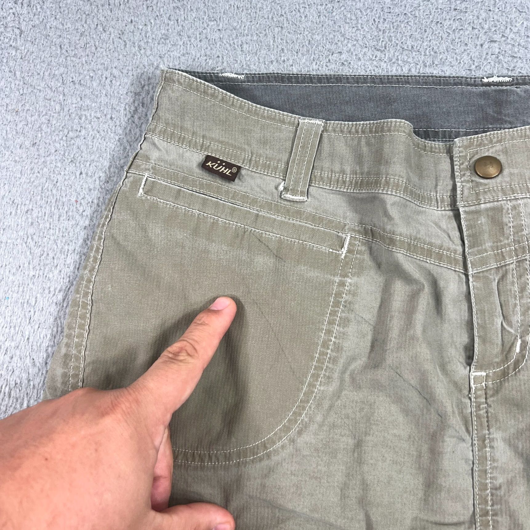 Vintage Kuhl Women's Skirt 12 Short A-Line Casual Pockets Cotton Nylon Spandex Gray Modern Outdoor Summer Size 34" / US 12 / IT 48 - 4 Thumbnail