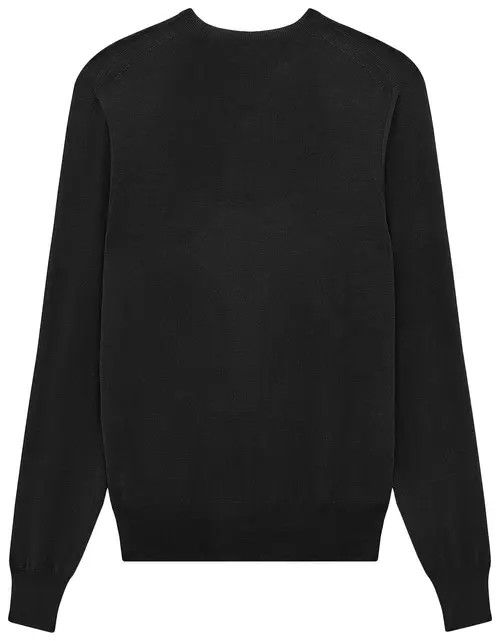 Saint Laurent Paris oc11z0126 761462 Sweater in Cashmere, Wool and Silk in Black Size US XL / EU 56 / 4 - 2 Thumbnail