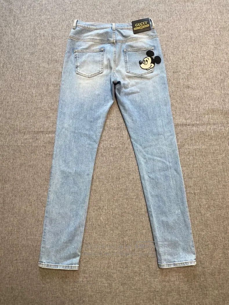 Gucci Gucci Mickey embroidered slim jeans Size 27" / US 4 / IT 40 - 2 Thumbnail