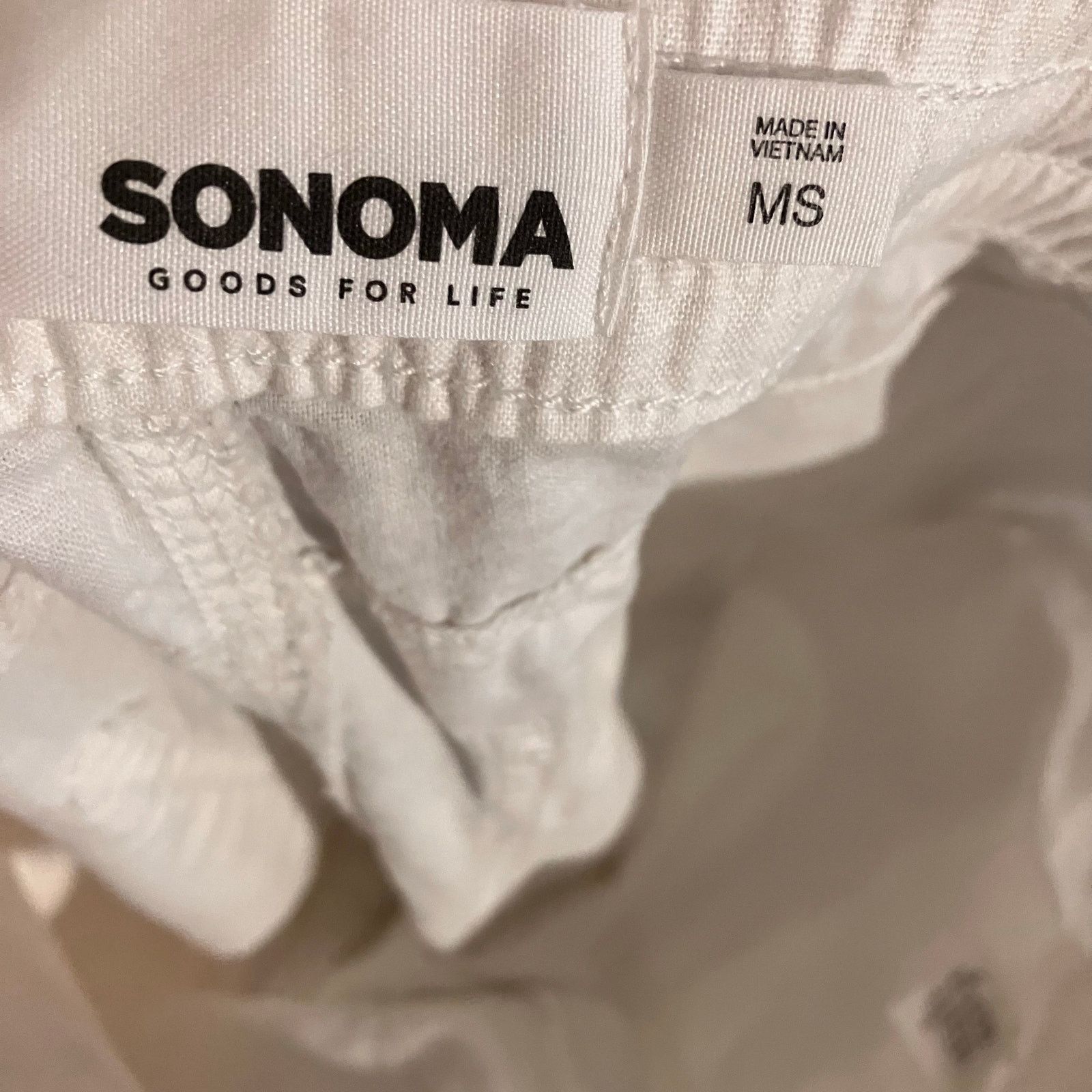 Sonoma Sonoma Goods For Life White Jogger Pants with Drawstring Size 28" / US 6 / IT 42 - 2 Thumbnail