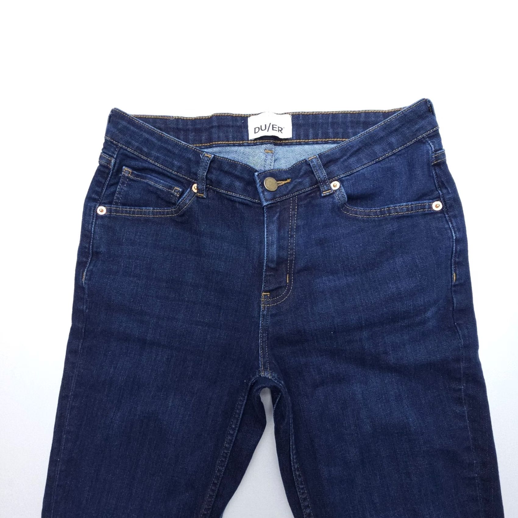 DUER DU/ER Jeans Slim Straight Denim Dark Stone 28 x 28 Women City Nature Moon 5-Pocket Stretch Mid Rise VINTAGE: No Size 28" / US 6 / IT 42 - 3 Thumbnail