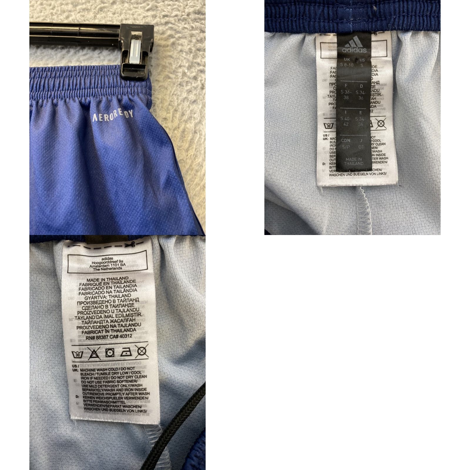 Adidas Adidas Womens Athletic Running Shorts Blue Nylon Size S Climalite | Size 28" / US 6 / IT 42 - 8 Thumbnail