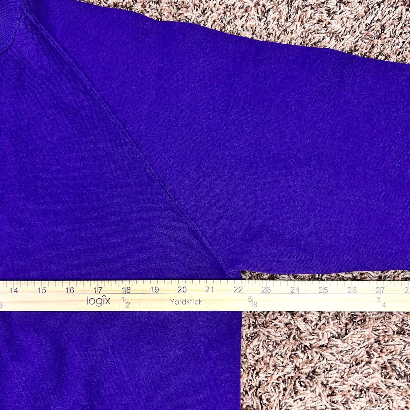 Jerzees VINTAGE Jerzees Sweatshirt Raglan Crewneck Purple 90s XL Adults Unisex United States USA Size US XL / EU 56 / 4 - 7 Thumbnail