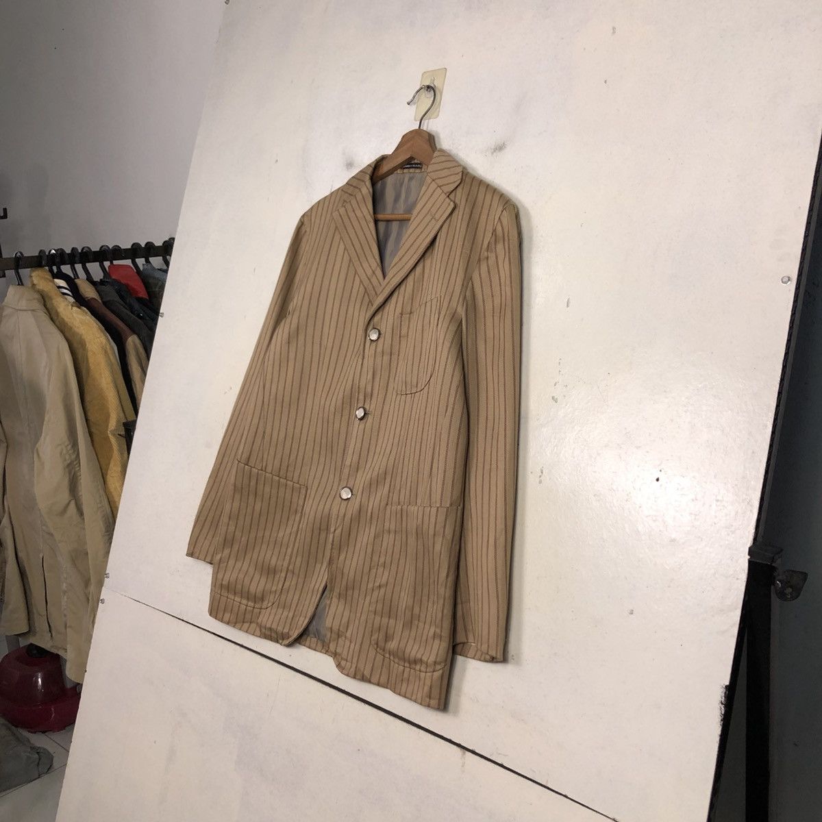 Issey Miyake 💥VINTAGE CHORE WORK JACKET STRIPED SABI SABI Size US M / EU 48-50 / 2 - 4 Thumbnail