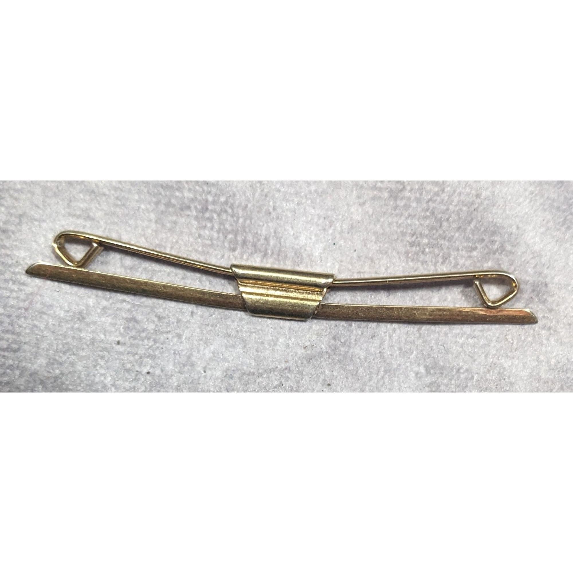 Other Vintage Elegant Slim Gold Tone Collar Bar Size ONE SIZE - 4 Thumbnail