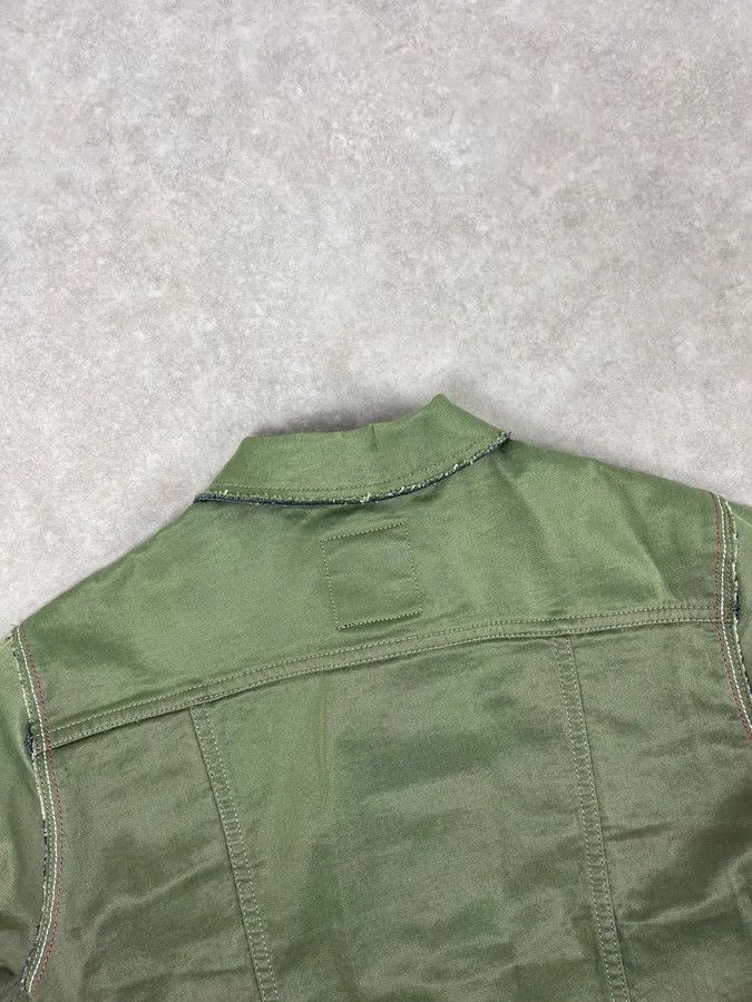 Marithe + Francois Girbaud 1990s Marithé + François Girbaud Khaki Cropped Cargo Denim Jacket Size US S / EU 44-46 / 1 - 7 Thumbnail