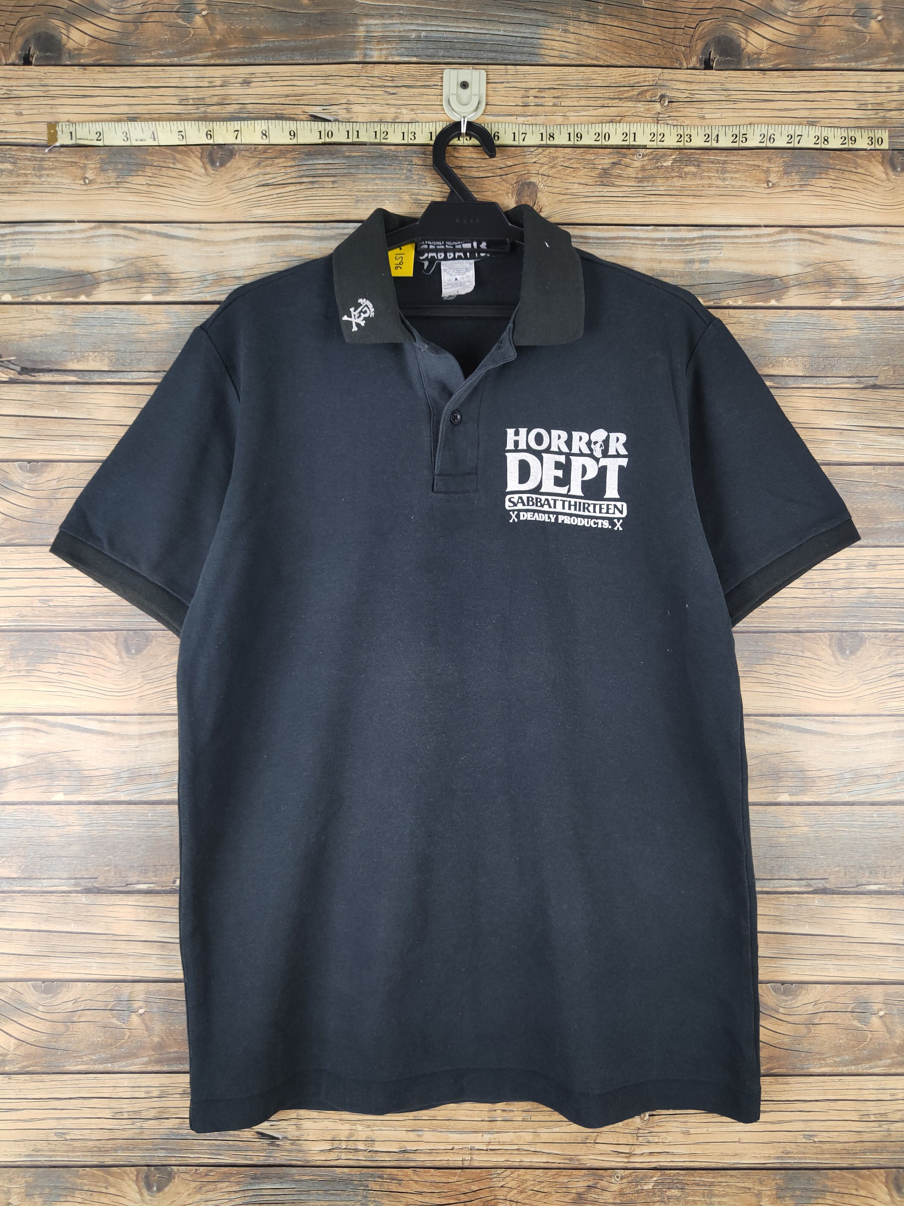 Black Sabbath DL Sabbat 13 Horror Dept Black Polo Shirts #1596 Size US L / EU 52-54 / 3 - 1 Thumbnail