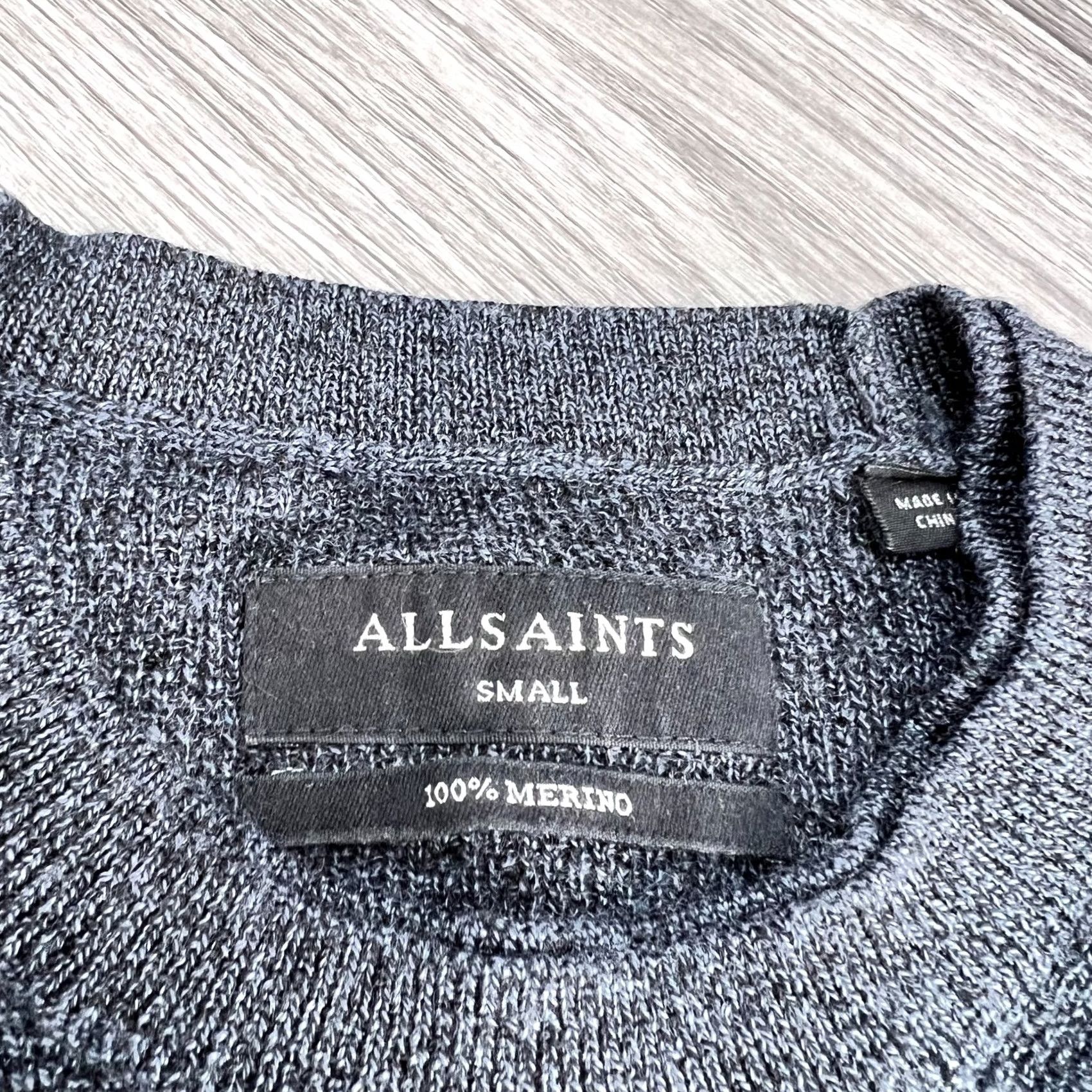 Allsaints AllSaints Ivar Merino Crew Jumper Sweater Pullover Men S Gray Size S Size US S / EU 44-46 / 1 - 3 Thumbnail