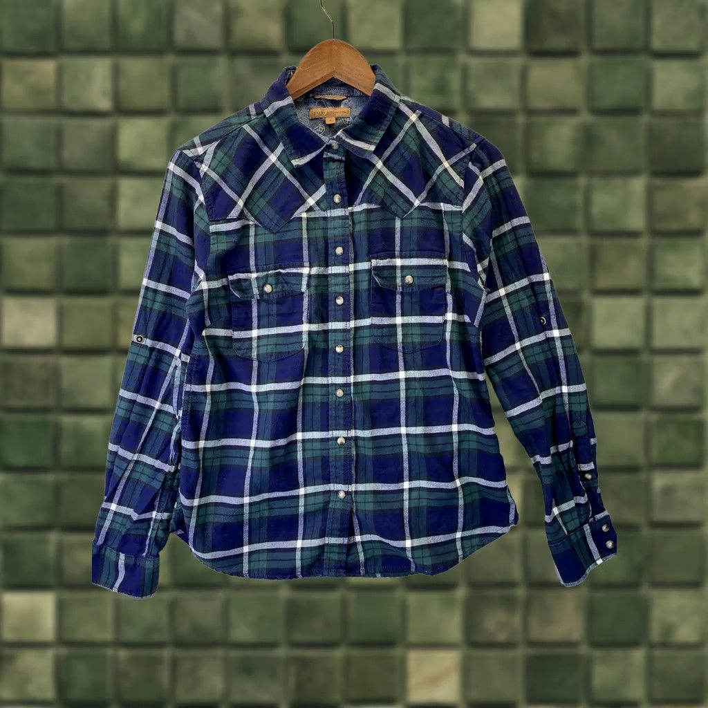Vintage Jachs Girlfriend Comfort Stretch Women’s S Blue/Green Plaid Flannel Shirt Shirt Women S Plaid Flannel Blue Green Comfort Stretch Vintage: No Size S / US 4 / IT 40 - 1 Thumbnail