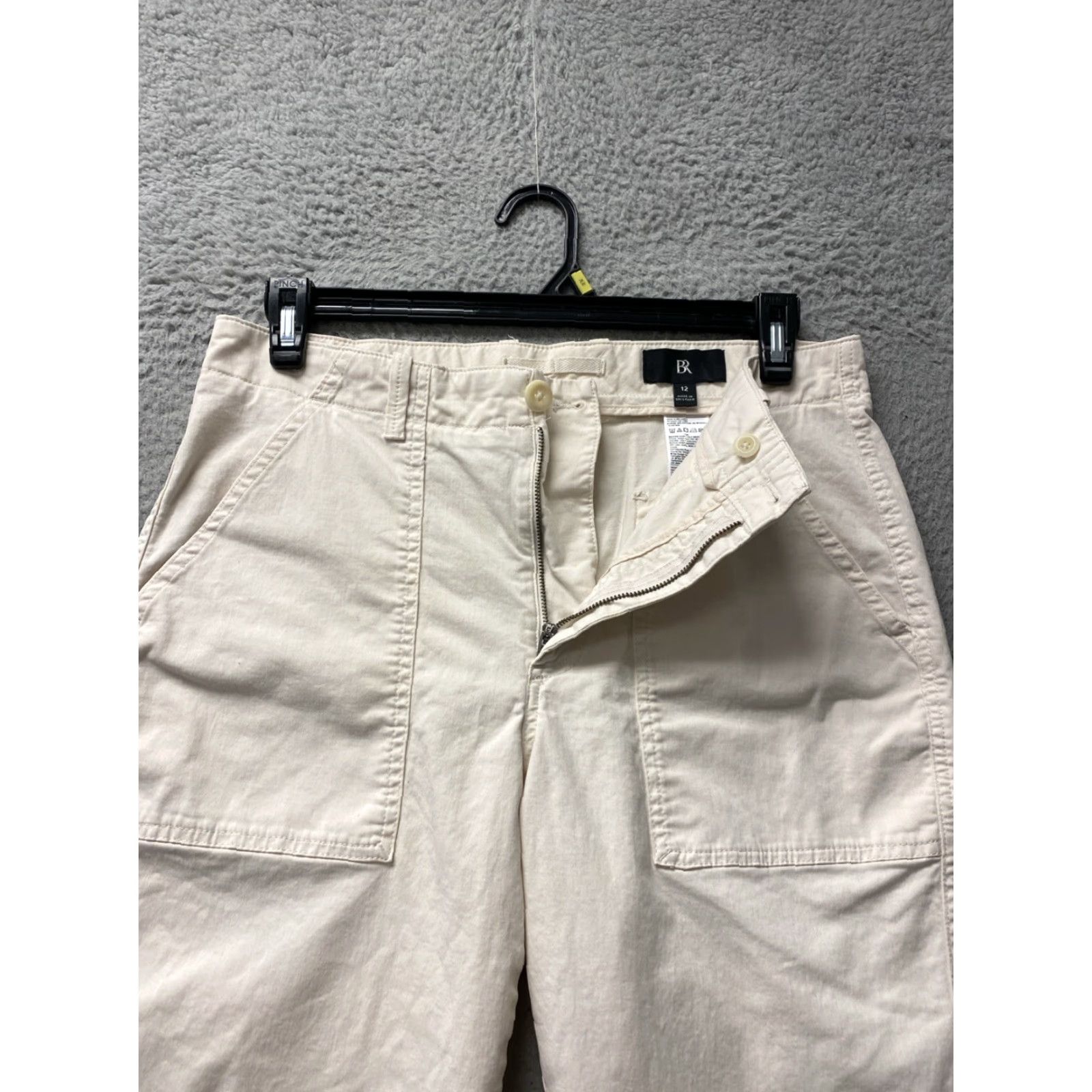 Gap GAP Cargo Pants Women Size 12 Beige High Rise Straight Leg Casual Size 34" / US 12 / IT 48 - 2 Thumbnail