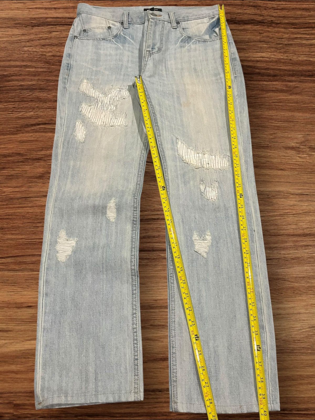 Japanese Brand Vintage Japanese Brand Distressed Sashiko Style Blue Jeans Size US 32 / EU 48 - 9 Thumbnail