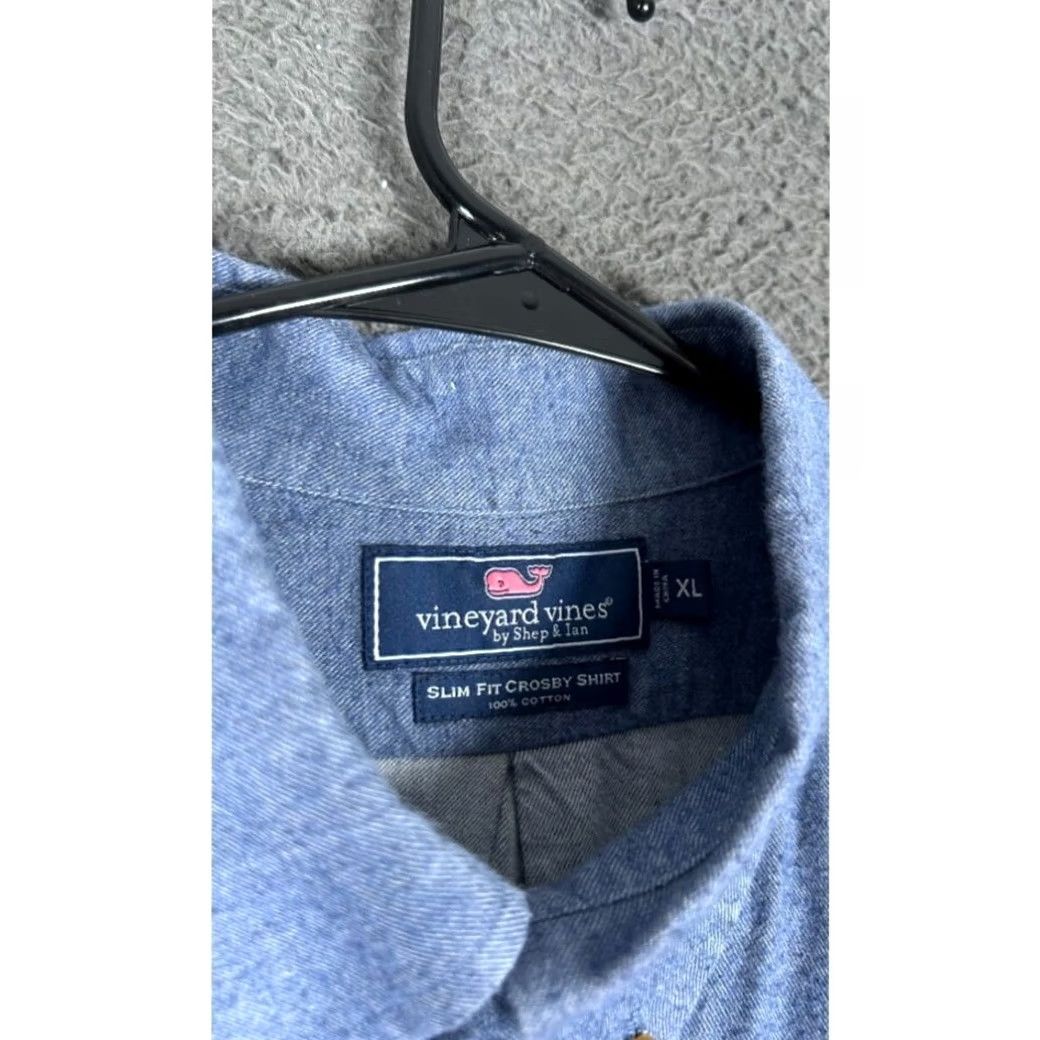Vineyard Vines Vineyard Vines Shirt Button Down Long Sleeve Slim Fit Blue XL Mens Size US XL / EU 56 / 4 - 4 Thumbnail