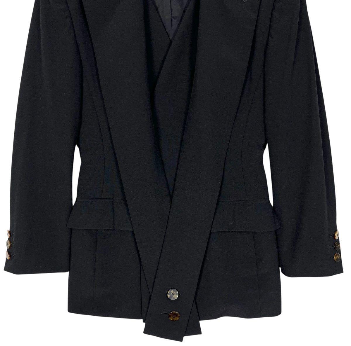 Jean Paul Gaultier JPG Jean Paul Gaultier Femme Drape Blazer Jacket Size M / US 6-8 / IT 42-44 - 4 Thumbnail