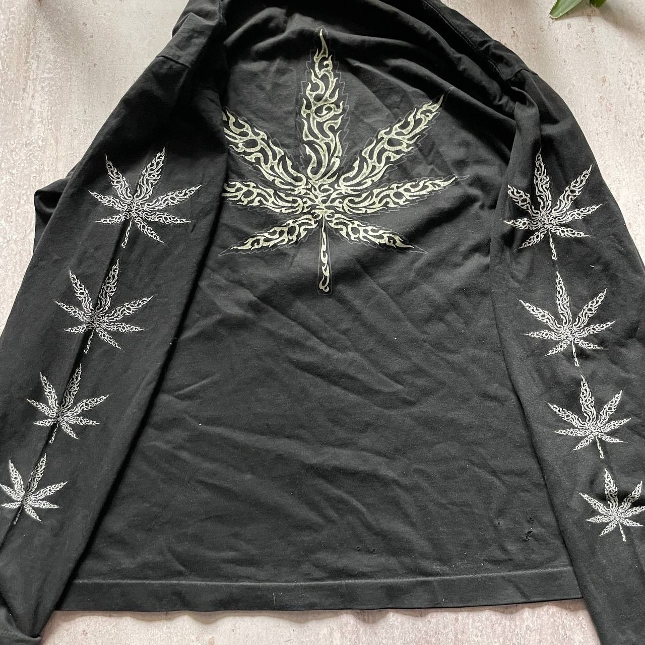 Vintage VINTAGE Y2K TRIBAL WEED RARE AMAZING HYPE LOMG SLEEVE Size US L / EU 52-54 / 3 - 6 Thumbnail