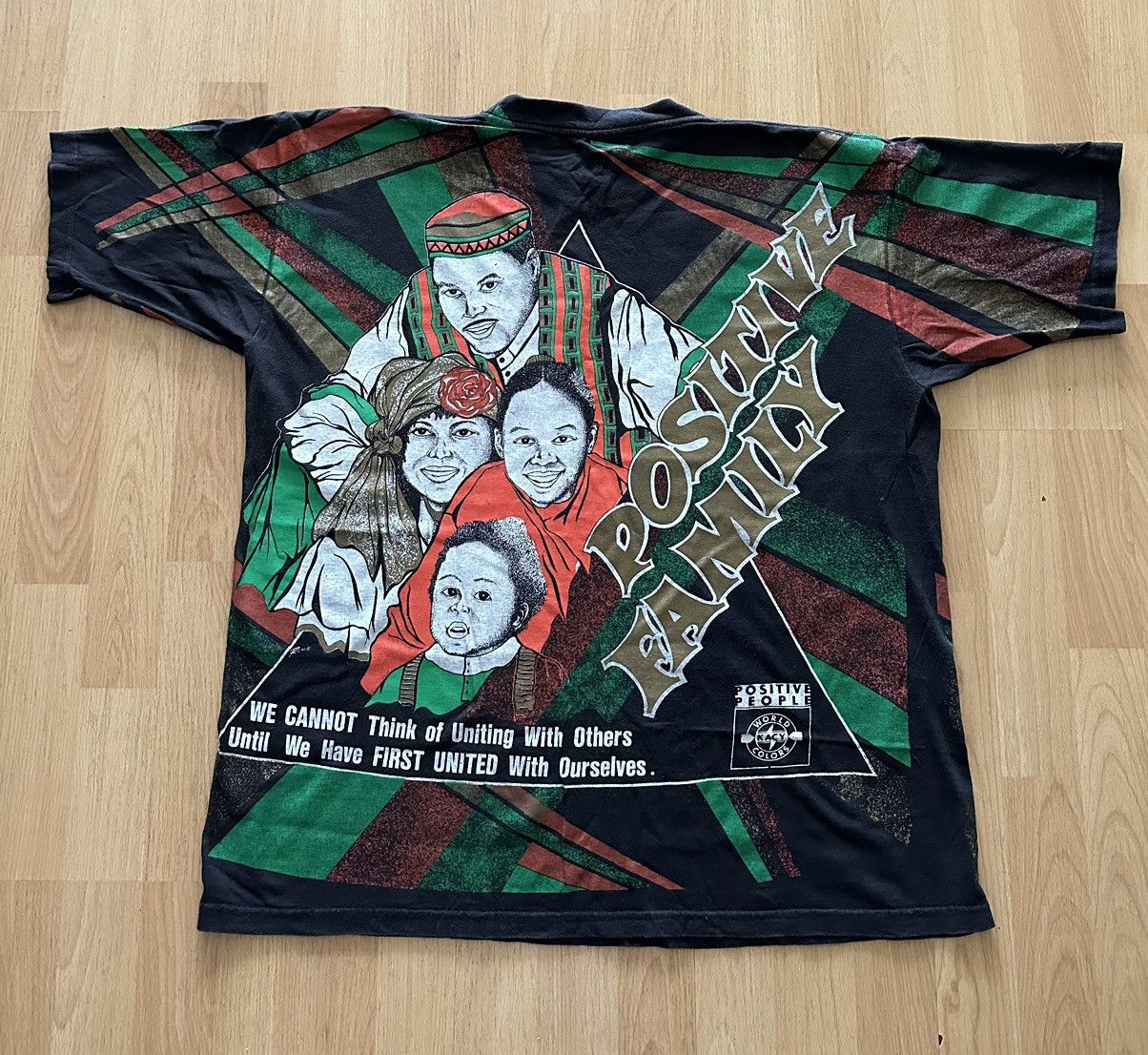 Rap Tees × Vintage Vintage 90s Kacy World Colours - Positive People Size US XL / EU 56 / 4 - 2 Thumbnail