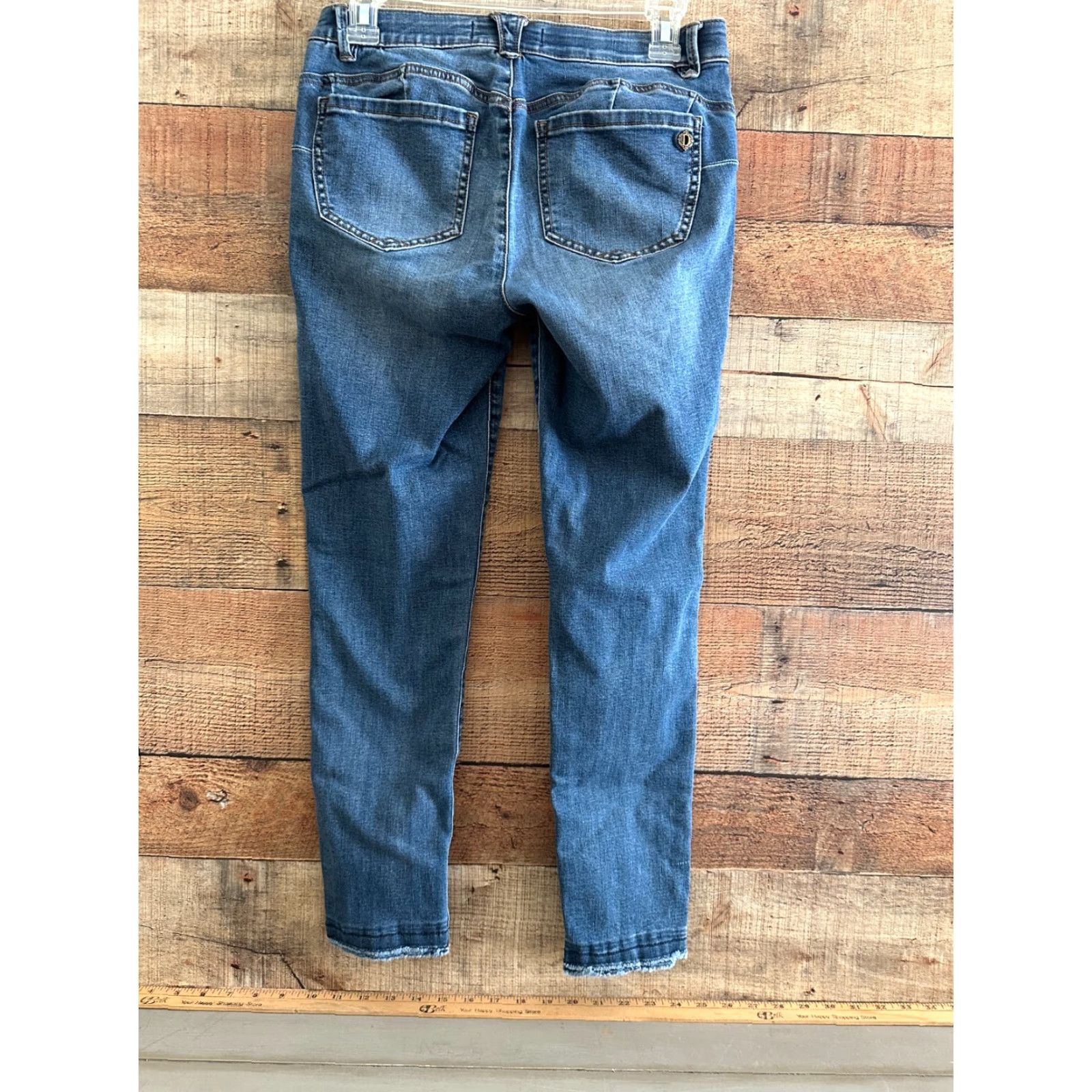 Vintage Democracy Ab Solution High Rise Skinny Jeans Women's Size 4 Stretch Dark Wash Blue Denim Jeans Bohemian Mens? No, Women. Size 27" / US 4 / IT 40 - 2 Thumbnail