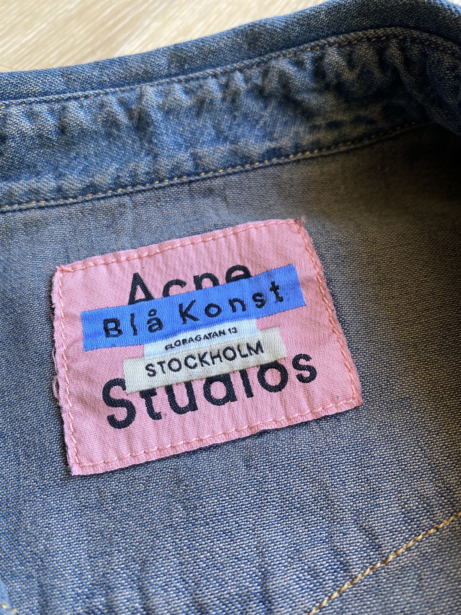 Acne Studios Western Shirt - Worn Clay Blue Denim Size US M / EU 48-50 / 2 - 15 Thumbnail
