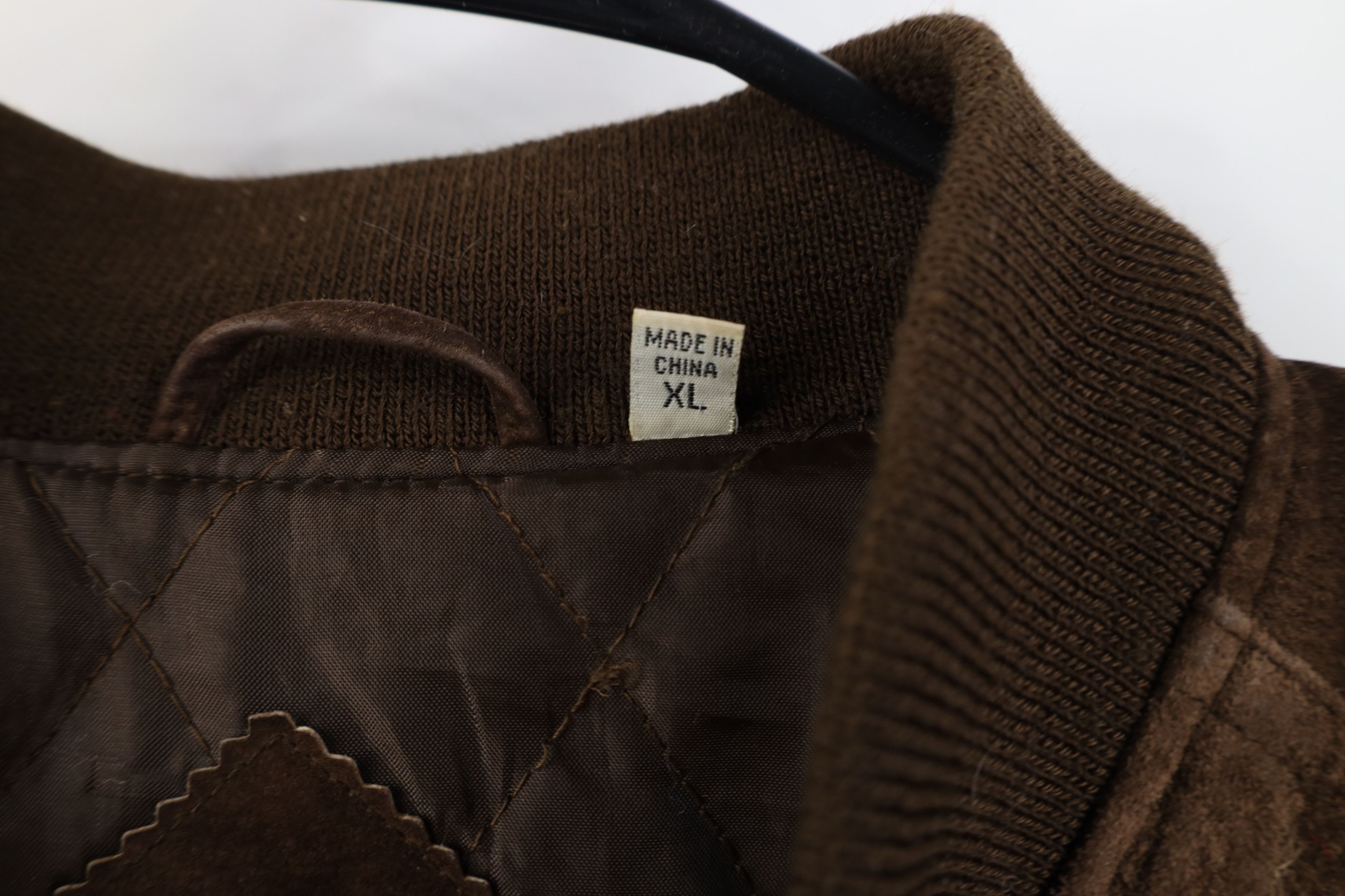 Vintage Vintage 90s Streetwear Suede Leather Bomber Jacket Brown Size US XL / EU 56 / 4 - 10 Thumbnail