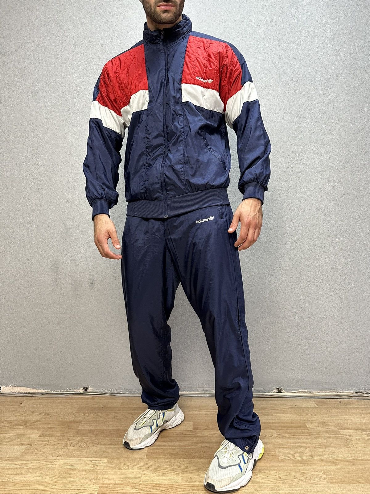 Adidas nylon tracksuit on sale