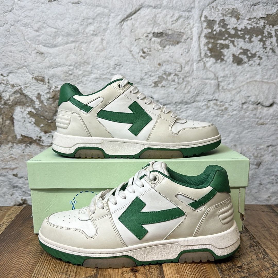 image of Off White Out Of Office White Green Low Top Sneaker Size 8, Men's