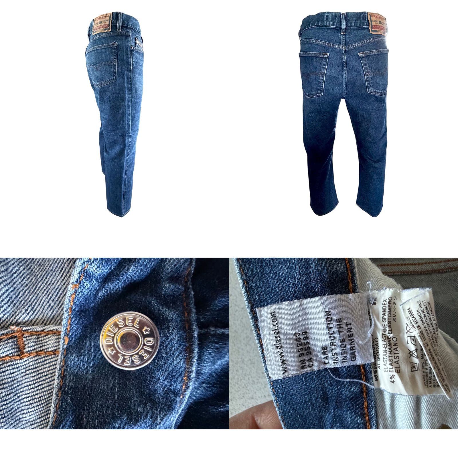 Diesel Diesel J e a n s Kulter Blue Stretch Button Fly W34 L32 Made in Italy Mens 5-Pocket Denim Cotton Size US 34 / EU 50 - 8 Thumbnail