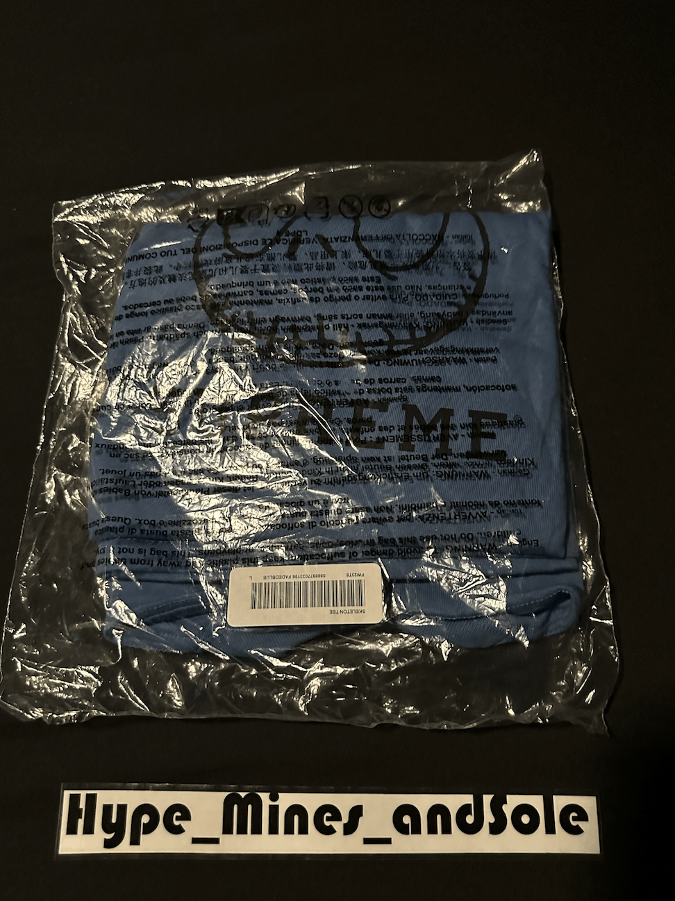 Supreme NWT Supreme Skeleton Tee - Faded Blue - Large Size US L / EU 52-54 / 3 - 3 Thumbnail