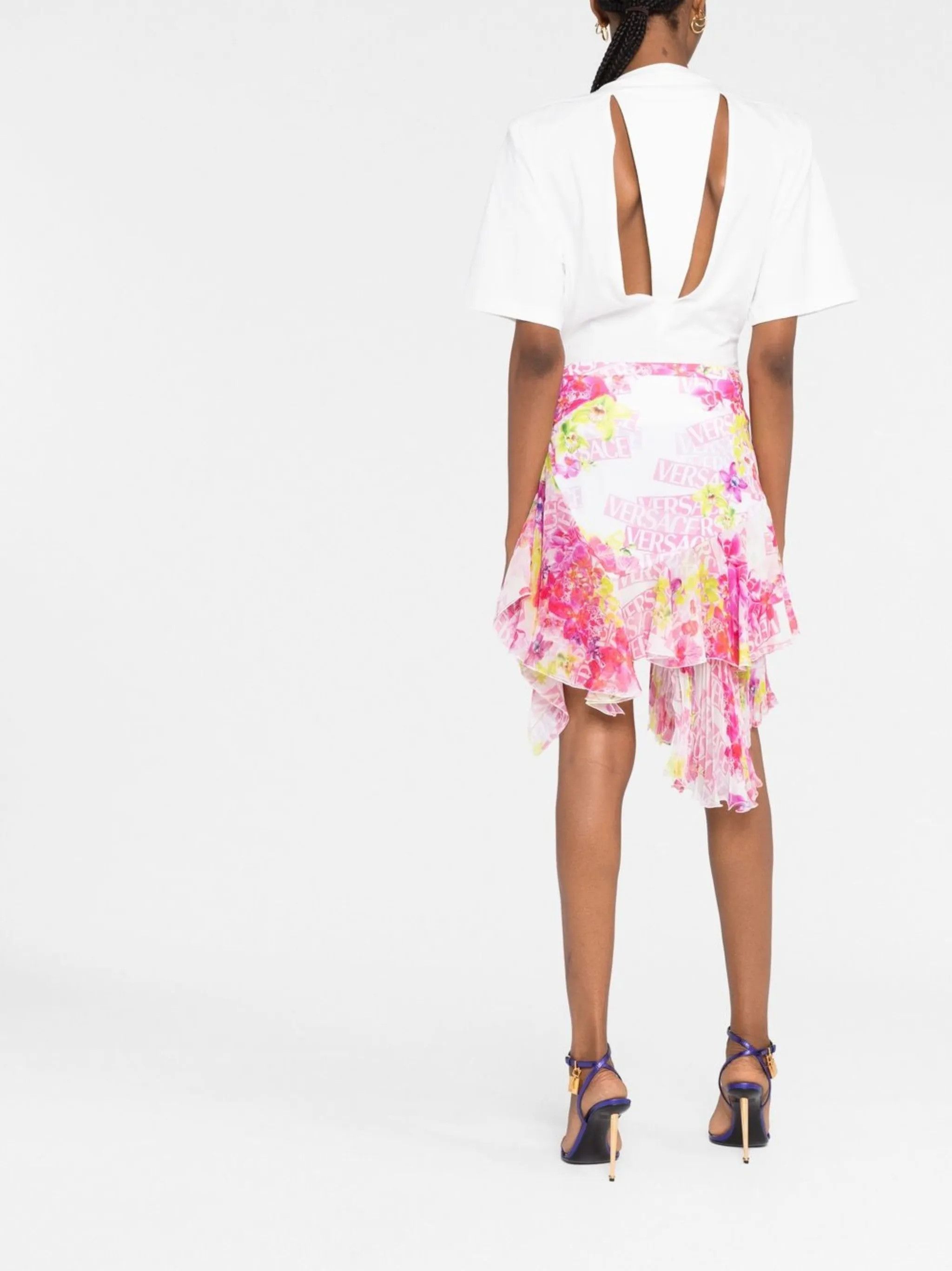 Versace o1y0226 Mini Skirt in Multicolor Size 26" / US 2 / IT 38 - 4 Thumbnail