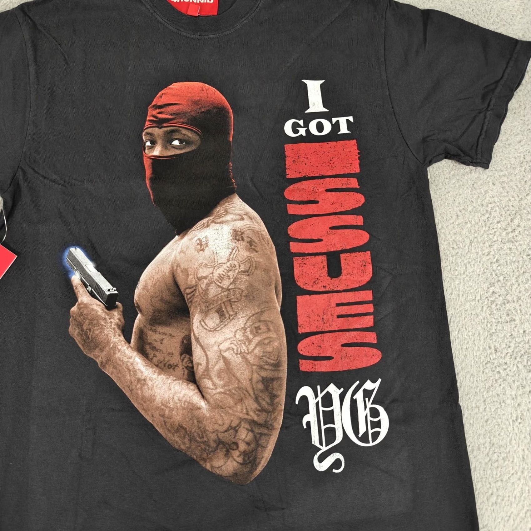 Vintage 4Hunnid I Got Issues Shirt Mens Medium Black YG Graphic Rap Tee Hip Hop New Size US M / EU 48-50 / 2 - 2 Thumbnail