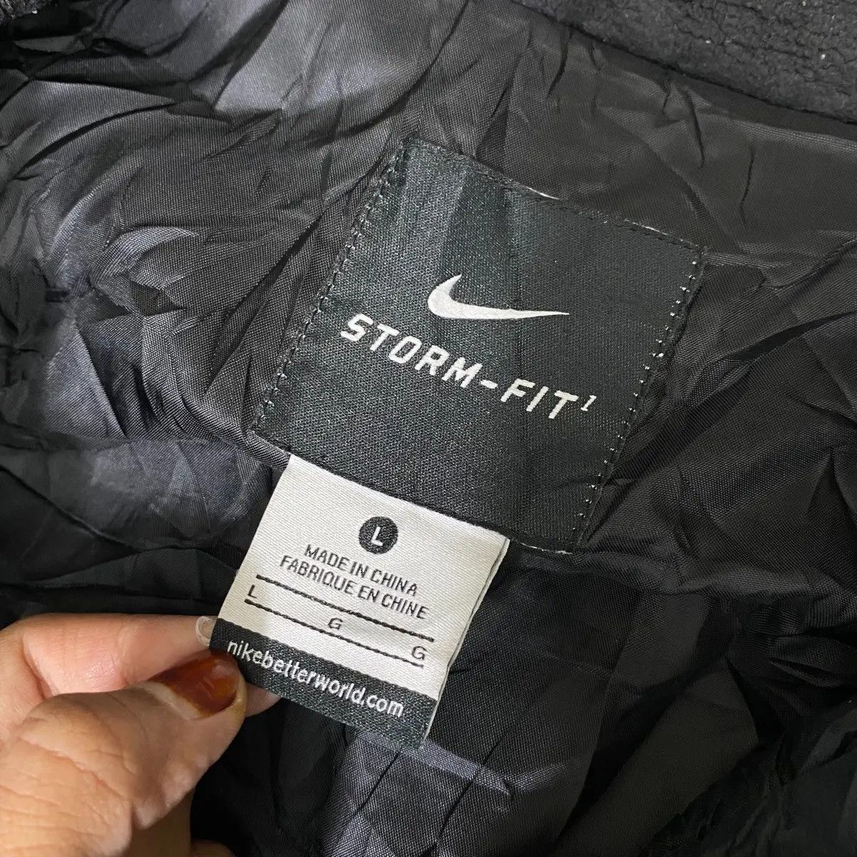 Nike Vtg 90’ NIKE STORM FIT Minimalist Puffer Jacket Hoodie Size US L / EU 52-54 / 3 - 4 Thumbnail