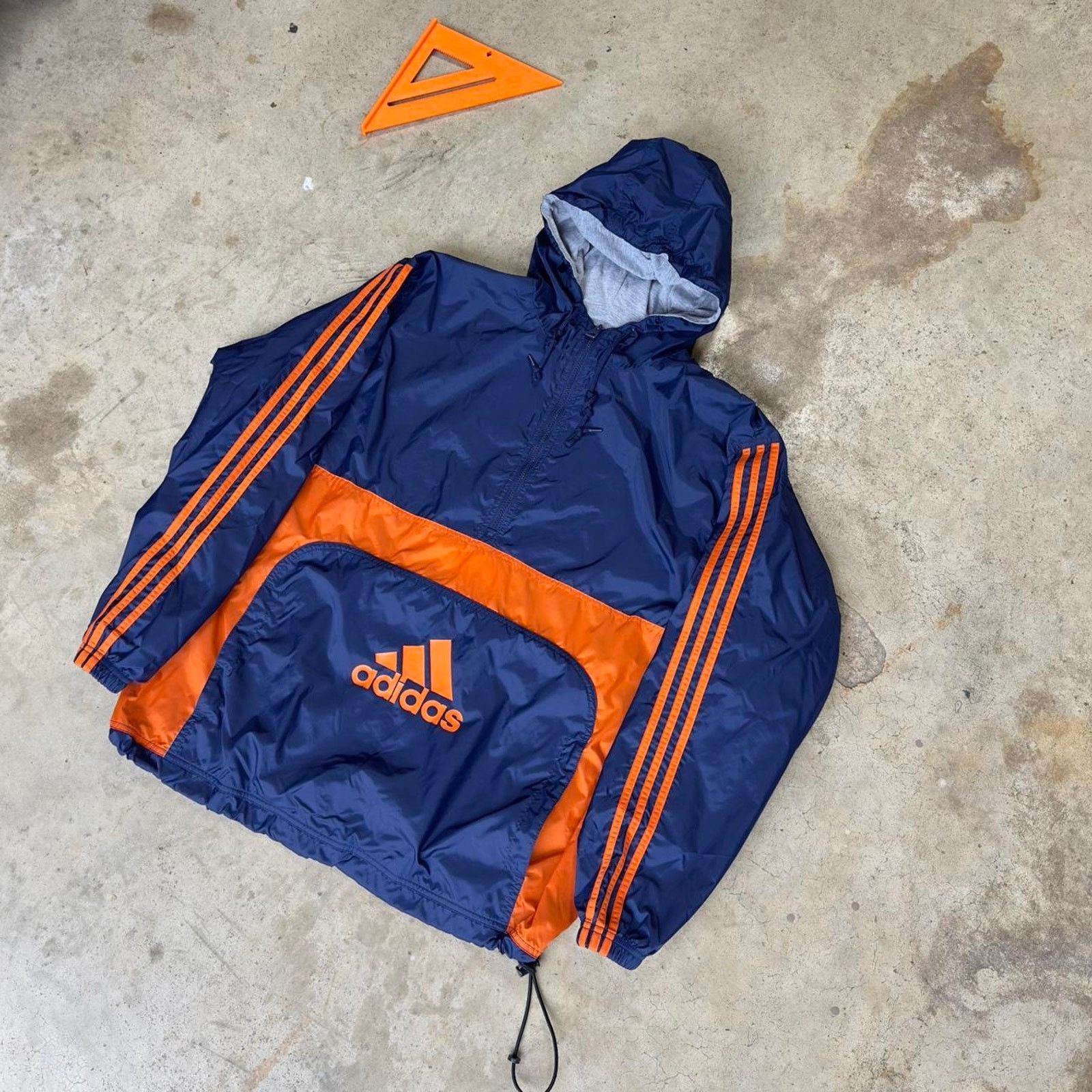 Adidas × Vintage Vintage Blue Adidas Light Running Shell Jacket Size US XL / EU 56 / 4 - 1 Thumbnail