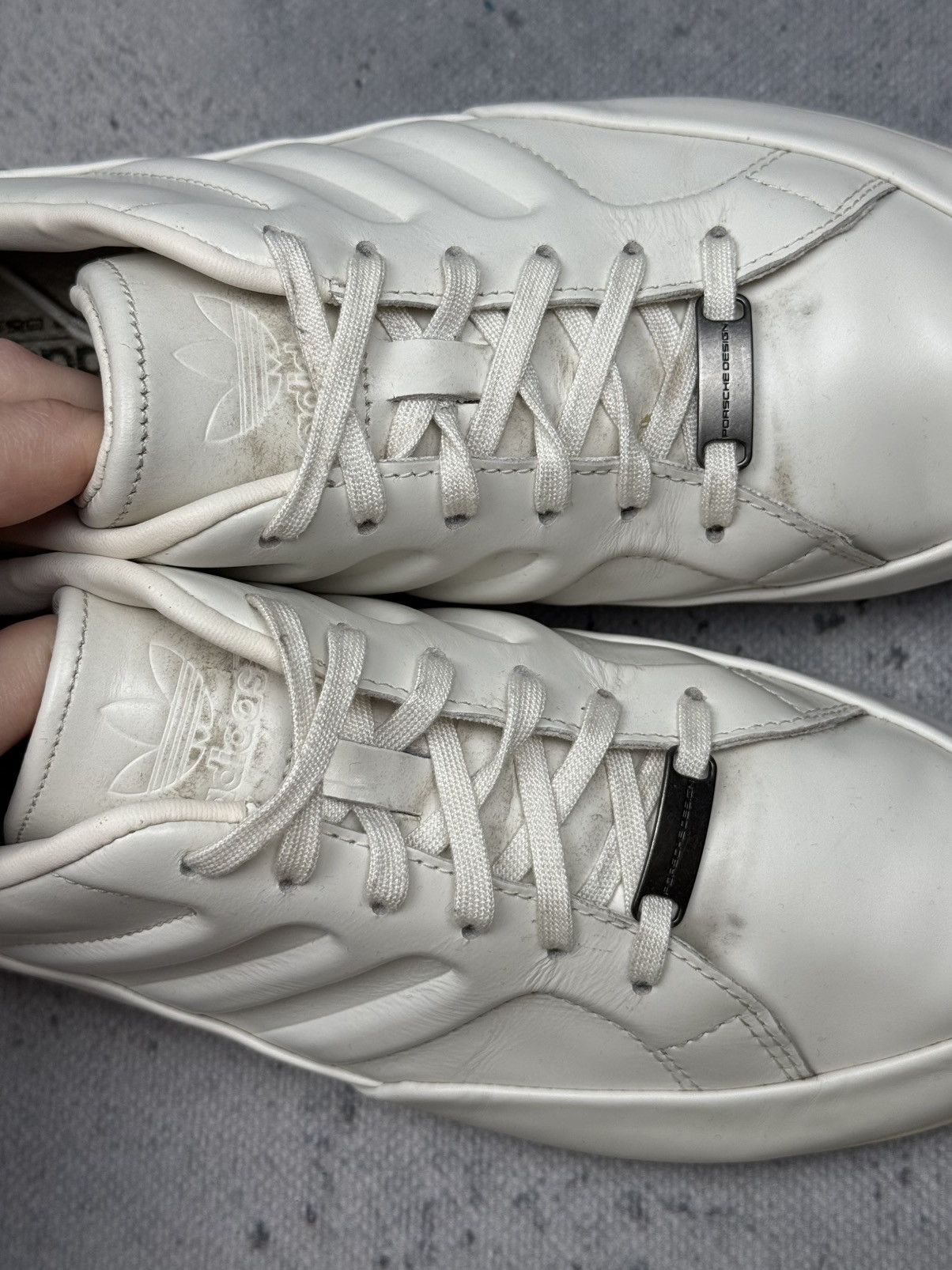 Adidas × Porsche Design Vintage Adidas Porsche Design 356 White Leather Sneakers 00s Size US 10 / EU 43 - 9 Thumbnail