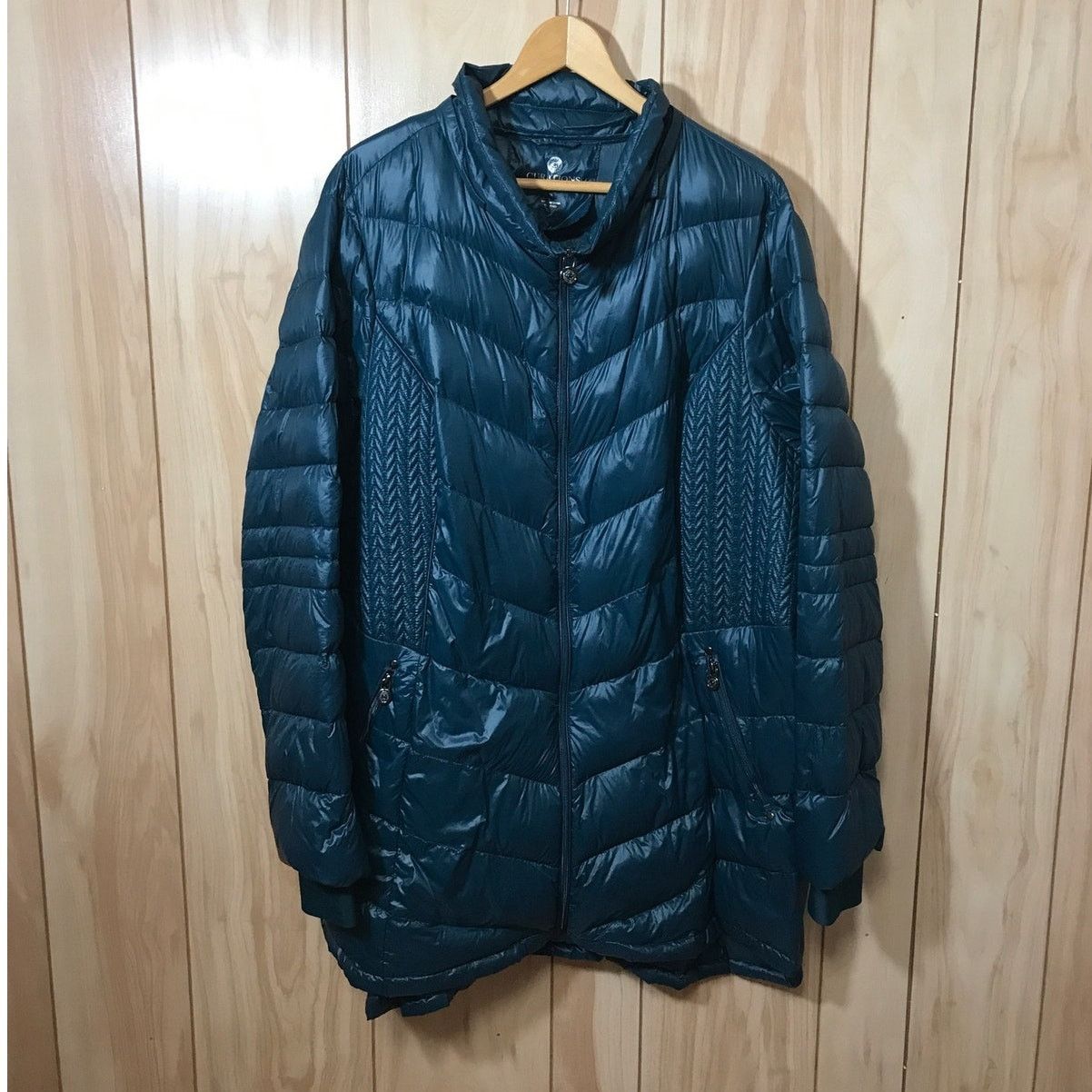 Other Curations Caravan Navy Blue Down Puffer Jacket Women 2X Size XXL / US 16-18 / IT 52-54 - 1 Thumbnail
