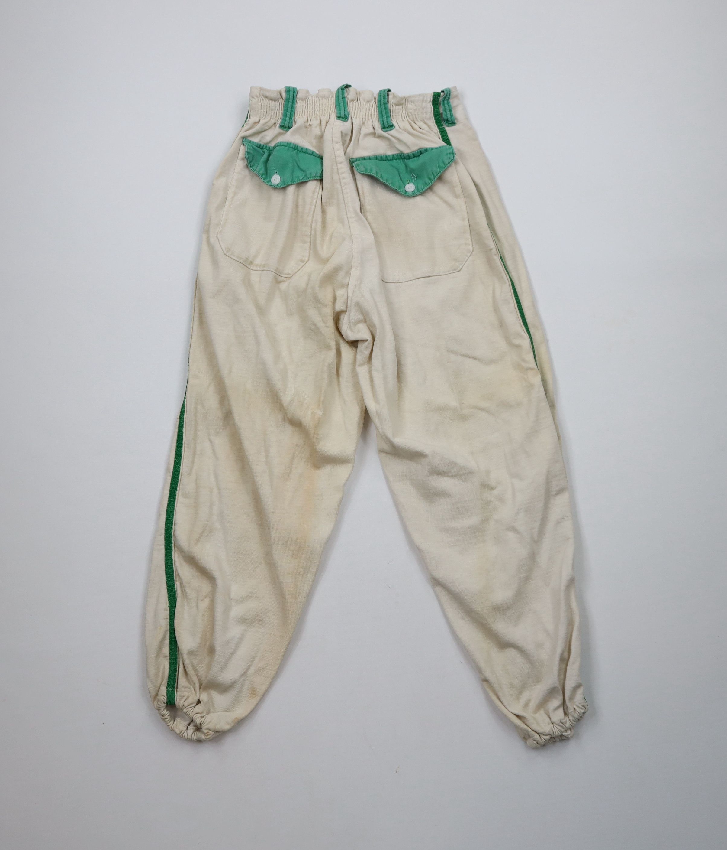 Vintage Vintage 40s 50s Baseball Uniform Pants White Green USA Size US 34 / EU 50 - 10 Thumbnail